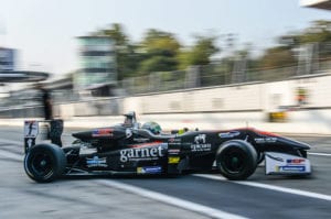 kaylen frederick | pilot one racing | car entering track